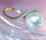 Edler Südseeperle Ring mit Brillanten in Gelbgold