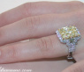 Magnificent Yellow Diamond Ring with White Diamonds