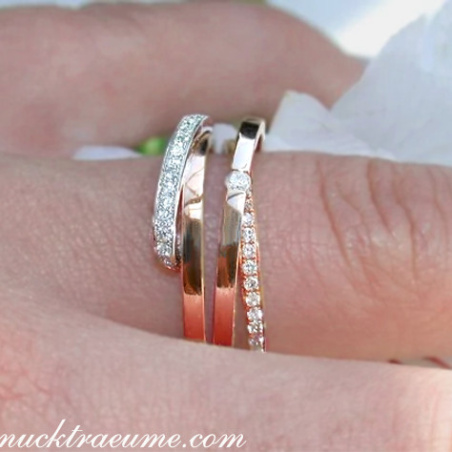 Elegant Two Tone Diamond Ring