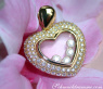 Magnificent Diamond Heart Pendant Behind Glass