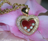 Magnificent Diamond Heart Pendant Behind Glass