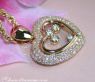 Magnificent Diamond Heart Pendant Behind Glass