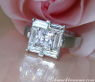 Extravagant Princess Diamond Ring with Baguette Diamonds