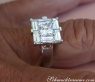 Extravagant Princess Diamond Ring with Baguette Diamonds