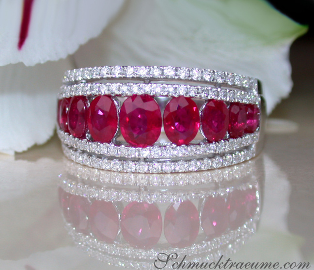 Exquisite Ruby Band with Diamonds Exquisite Ruby Band with Diamonds