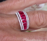 Exquisite Ruby Band with Diamonds