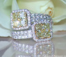 Magnificent Yellow Diamond Ring (Square Design)