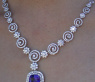 Fantastic AAA Tanzanite Necklace with Diamonds