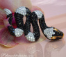 Spectacular Snake Pendant with Black and White Diamonds