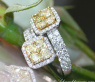 Magnificent Yellow Diamond Ring (Square Design)
