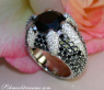 Opulent Onyx Ring with Black & White Diamonds