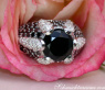 Opulent Onyx Ring with Black & White Diamonds
