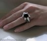 Opulent Onyx Ring with Black & White Diamonds