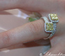 Magnificent Yellow Diamond Ring (Square Design)