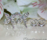 Graceful Aquamarine Blossom Style Stud Earrings