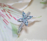 Delicate Aquamarin Blossom Style Ring with Diamonds
