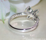 Delicate Aquamarin Blossom Style Ring with Diamonds
