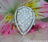 Unique Diamond Pear Ring (Princess & Brilliant Cut)