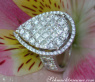 Unique Diamond Pear Ring (Princess & Brilliant Cut)