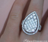 Unique Diamond Pear Ring (Princess & Brilliant Cut)