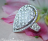 Unique Diamond Pear Ring (Princess & Brilliant Cut)