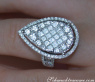 Unique Diamond Pear Ring (Princess & Brilliant Cut)