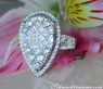 Unique Diamond Pear Ring (Princess & Brilliant Cut)