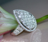 Unique Diamond Pear Ring (Princess & Brilliant Cut)