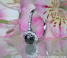 Pretty Black Diamond Solitaire Ring with White Diamonds