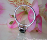 Pretty Black Diamond Solitaire Ring with White Diamonds