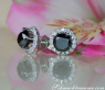 Precious Black Diamond Solitaire Stud Earrings