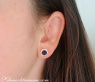 Precious Black Diamond Solitaire Stud Earrings