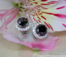 Precious Black Diamond Solitaire Stud Earrings