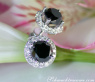 Precious Black Diamond Solitaire Stud Earrings