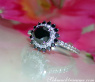 Exceptional Black Diamond Solitaire Ring
