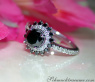 Exceptional Black Diamond Solitaire Ring