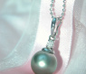 Subtle Tahitian Pearl Pendant with Diamond