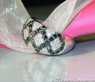 Rhombic Style Black and White Diamond Ring