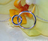 Pretty Circle Necklace with Black & White Diamonds