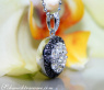 Beautiful Black & White Diamond Pendant in White gold
