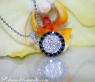 Beautiful Black & White Diamond Pendant in White gold
