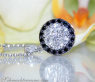 Beautiful Black & White Diamond Pendant in White gold