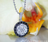 Beautiful Black & White Diamond Pendant in White gold