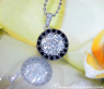 Beautiful Black & White Diamond Pendant in White gold