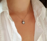 Beautiful Black & White Diamond Pendant in White gold