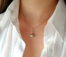 Subtle Tahitian Pearl Pendant with Diamond