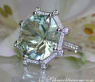 Opulent Prasiolite Ring with Diamonds