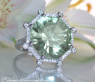 Opulent Prasiolite Ring with Diamonds