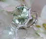 Opulent Prasiolite Ring with Diamonds