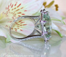Opulent Prasiolite Ring with Diamonds